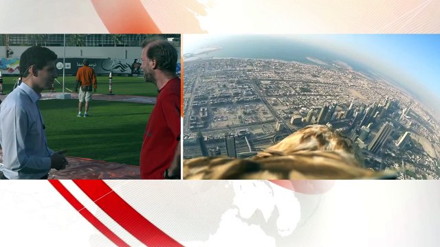 Eagle-cam reveals incredible POV as it descends from Burj Khalifa - BBC News