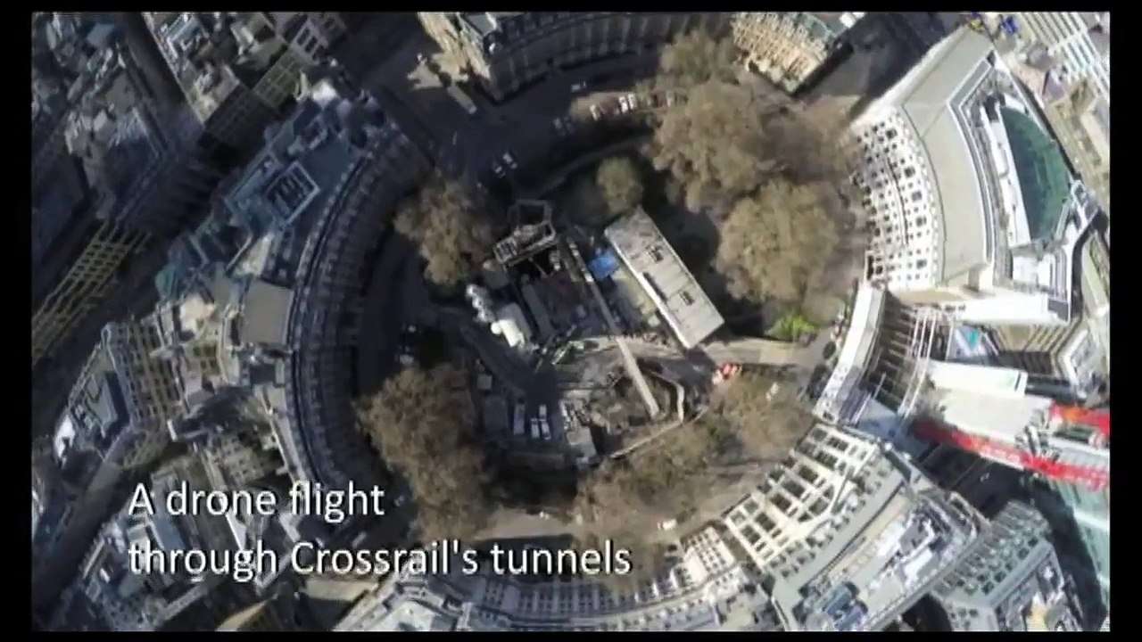 Flying a drone through Crossrail tunnels - BBC News