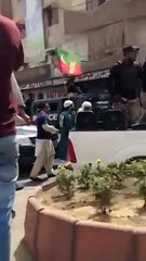 Police more than people in PTI rally Azizabad