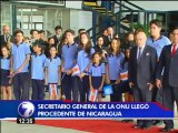 Secretario general de ONU es recibido por Luis Guillermo Solís en visita oficial
