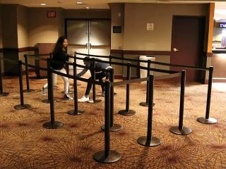 Two girls playing in the casino.