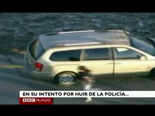 Video captó dramática persecución de un ladrón de vehículos en EE.UU