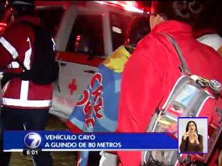 Siete personas sobreviven tras caer a precipicio en Cerro de la Muerte