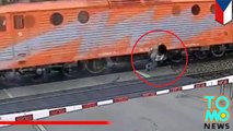 رجل تشيكي ينجو من حادث قطار