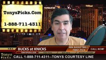 New York Knicks vs. Milwaukee Bucks Free Pick Prediction NBA Pro Basketball Odds Preview 4-10-2015