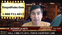 Brooklyn Nets vs. Washington Wizards Free Pick Prediction NBA Pro Basketball Odds Preview 4-10-2015