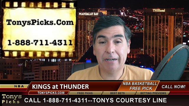 Oklahoma City Thunder vs. Sacramento Kings Free Pick Prediction NBA Pro Basketball Odds Preview 4-10-2015