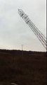 Destruction of high voltage pole - rrezimi i shtylles te tensionit te larte elektrik