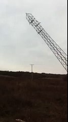 Destruction of high voltage pole - rrezimi i shtylles te tensionit te larte elektrik