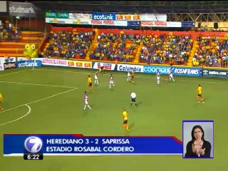 Heredia hace valer su cancha y le gana 3 a 2 a Saprissa