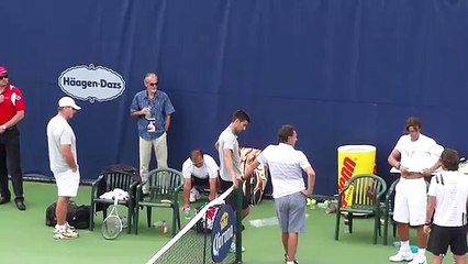 Nadal and Djokovic playing Soccer Tennis-best videos ever