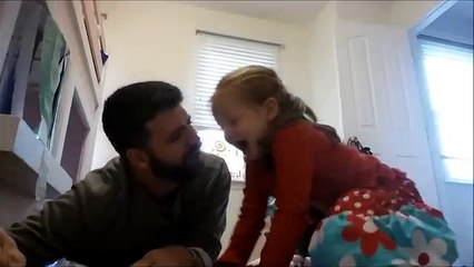 Reading 'The Book With No Pictures' to Allison.