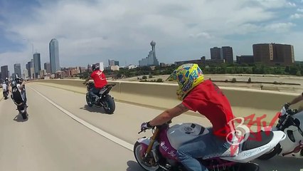 Motorcycle Stunts Insane Highway Wheelie Around Shape Corner Combo Wheelies HD Dallas, TX Blox Starz