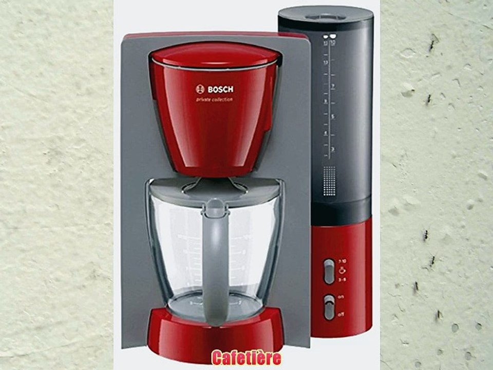 Bosch TKA 6024 V Cafetiere Private 15 Tasses 1100 W 14 L Rouge Gris