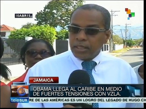 Obama visita Jamaica en medio de tensiones con Venezuela