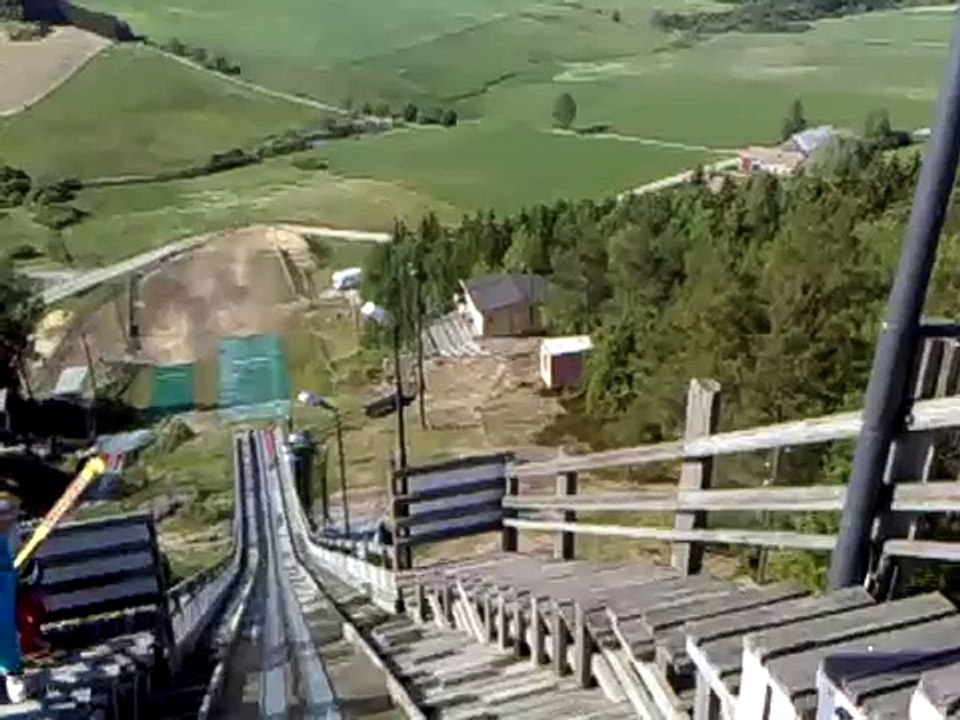 First person ski jumping