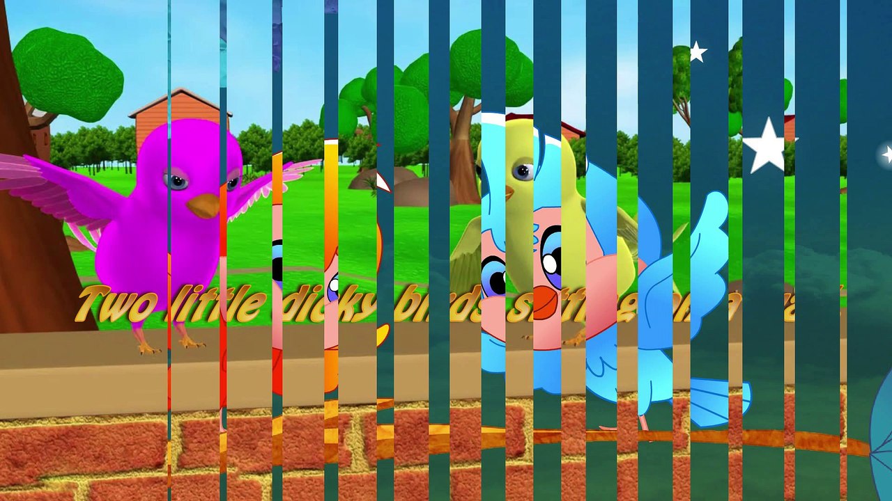 Two little dicky birds sitting on a wall  RHYMES  KIDZ