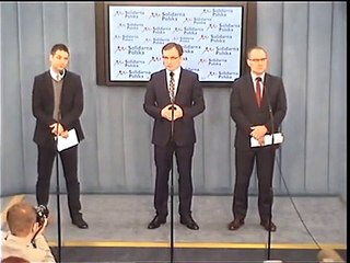 Poseł Andrzej Romanek - konferencja z 9 kwietnia 2015 r.