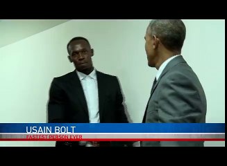 Obama est le Président le plus cool du monde. Le comportement qu'il a en face d'Usain Bolt en est une preuve