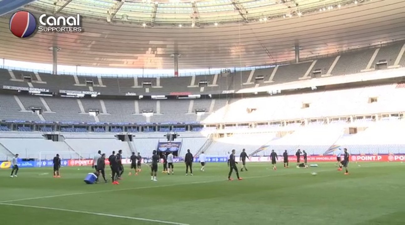 Entrainement avant la finale de la Coupe de la Ligue Bastia / PSG