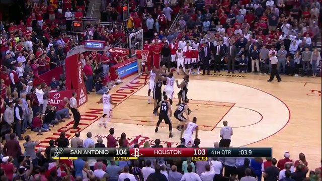 NBA - Tim Duncan Saves the Game with Block on Harden