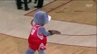 Houston Rockets Mascot Has Cake For Spurs Fan - Spurs vs Rockets - April 10, 2015 - NBA