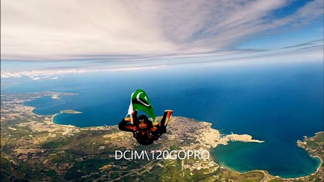 Pakistani Flag in European Sky......First Time a Pakistani skydiver