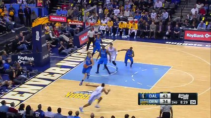 Richard Jefferson Dunk Over Jusuf Nurkic - Mavericks vs Nuggets - Apr 10, 2015 - NBA Season 2014-15