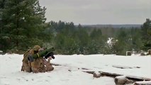 train together and shoot Javelin missiles with soldiers from the Latvian Army during Operation