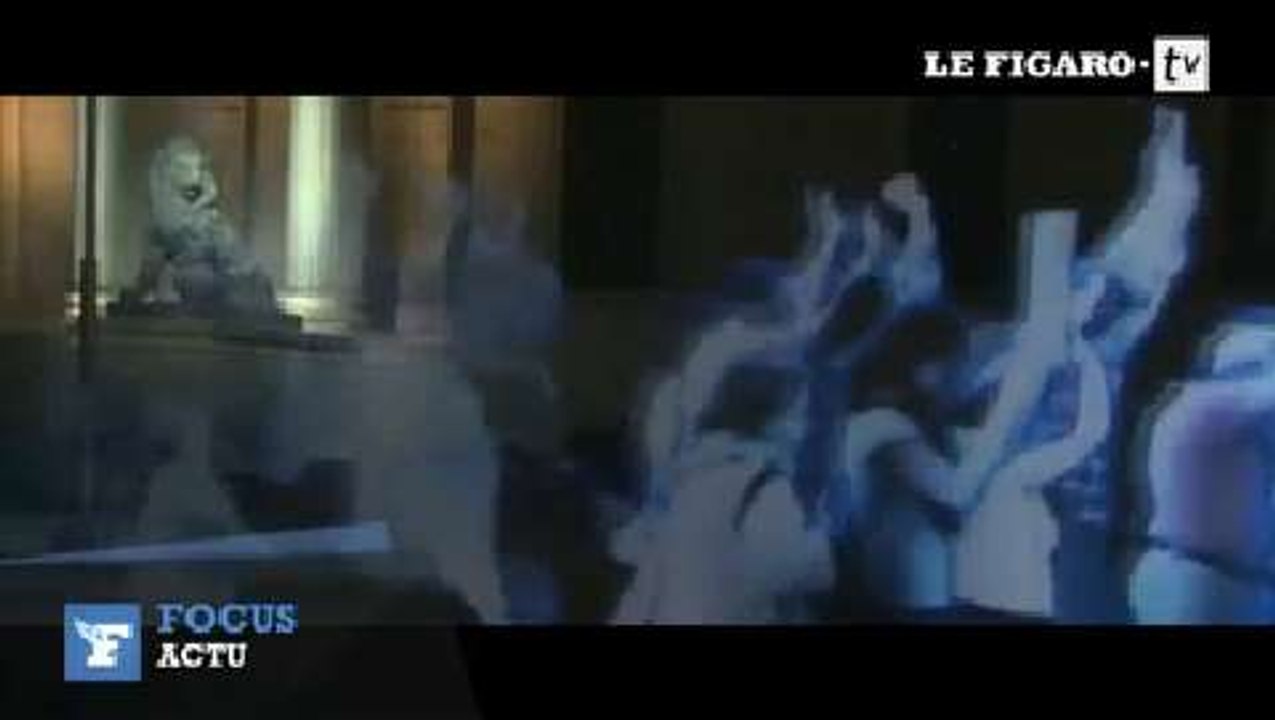 Des hologrammes manifestent à Madrid