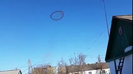 Mysterious Smoke Ring In The Sky Over Kazakhstan- Unique View