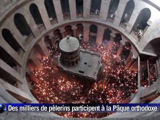 Jérusalem: cérémonie du "feu sacré" pour la Pâque orthodoxe