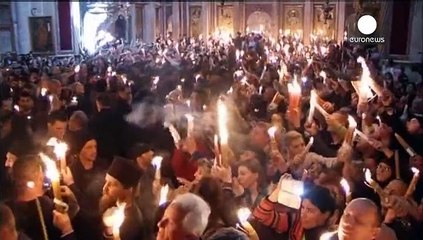 Kudüs'te 'Kutsal Ateş' ayini düzenlendi