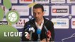 Conférence de presse FC Sochaux-Montbéliard - US Créteil-Lusitanos (2-1) : Olivier ECHOUAFNI (FCSM) - Thierry FROGER (USCL) - 2014/2015