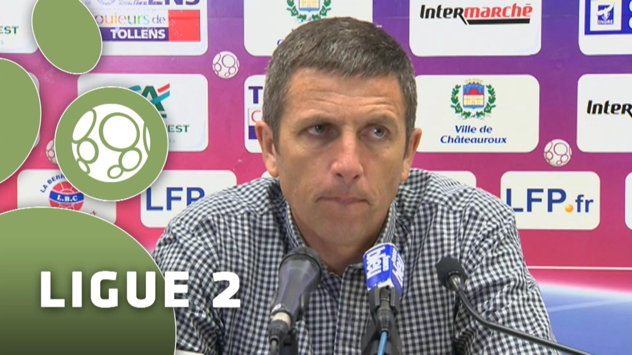 Conférence de presse Châteauroux - GFC Ajaccio (0-2) : Cédric DAURY (LBC) - Thierry LAUREY (GFCA) - 2014/2015