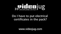 Do I have to put electrical certificates in the pack?: Energy Performance Certificates