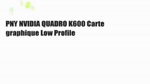 PNY NVIDIA QUADRO K600 Carte graphique Low Profile