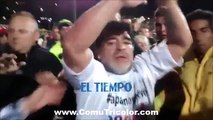 Maradona jugó partido por la paz y luego agredió a periodista