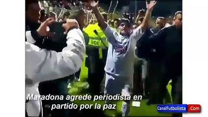 Diego Maradona agrede a periodistas en "Partido por la Paz"