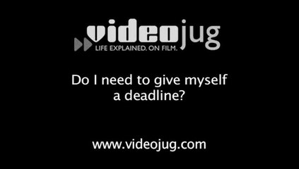 Do I need to give myself a deadline?: Finishing Your Novel