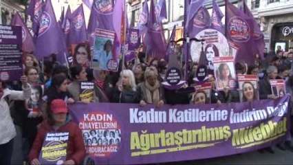Beyoğlu'nda Kadın Cinayetlerini Protesto Yürüyüşü