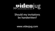 Should my invitations be handwritten?: Party Invitations