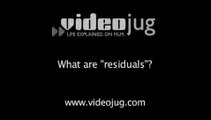 What are 'residuals'?: Commercials, TV And Film For Child Actors