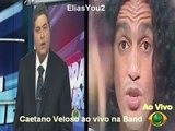 Datena tenta humilhar Caetano Veloso e é humilhado ao vivo.