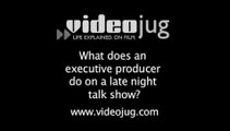 What does an Executive Producer do on a late night talk show?: Late Night Talk Show Production
