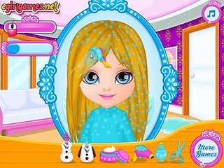 《〒》♣ Baby Barbie a beautiful frozen hair style - baby barbie at frozen hair salon game