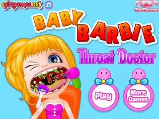 Baby Barbie throat doctor - barbie sore throat doctor game