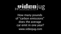 How many pounds of carbon emissions does the average car emit in one year?: Carbon Emissions