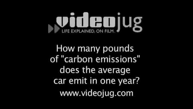 How many pounds of carbon emissions does the average car emit in one year?: Carbon Emissions