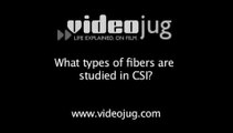 What types of fibers are studied in CSI?: CSI And Trace Evidence